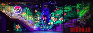graffiti fluor discoteca impetu eventos mural wakanda baile sala